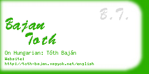 bajan toth business card